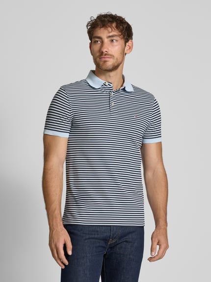 Tommy Hilfiger Slim fit poloshirt van een mix van katoen en elastaan Lichtblauw - 4