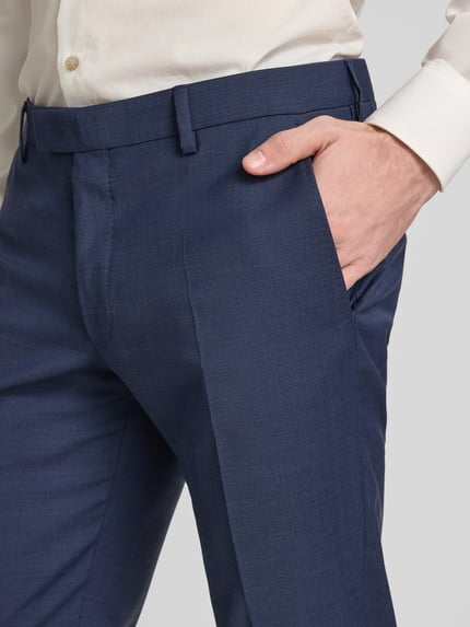 JOOP! COLLECTION Spodnie garniturowe o kroju slim fit z dodatkiem wełny model „Blayr” Granatowy 3
