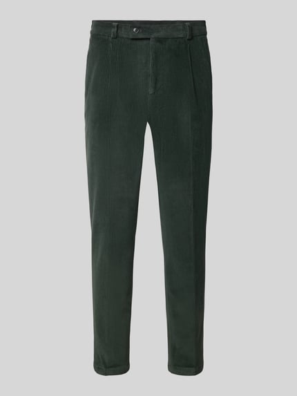 Slim fit broek van katoenmix in corduroy look model 'Cliffer' Shop The Look MANNEQUINE