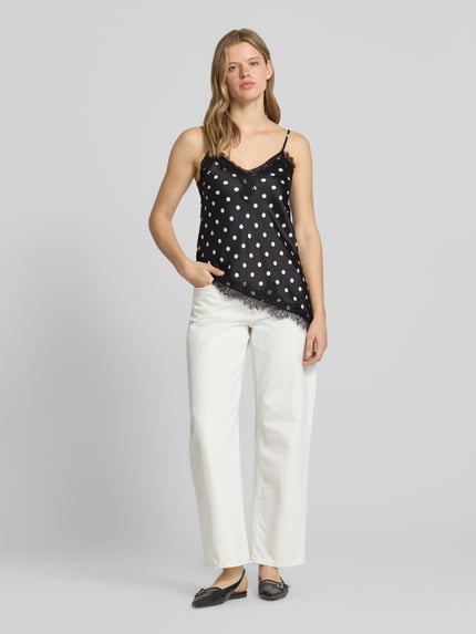 ONLY Slim Fit Trägertop mit asymmetrischem Rumpf Modell 'BELLA' Black 1