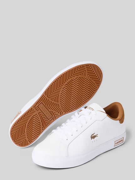 Lacoste Sneakers van echt rundleer model 'POWERCOURT' Wit - 4