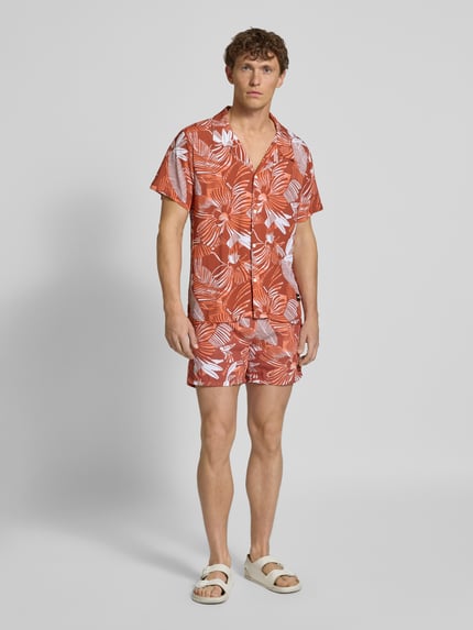 BOSS Relaxed Fit Freizeithemd mit Resortkragen Orange 1