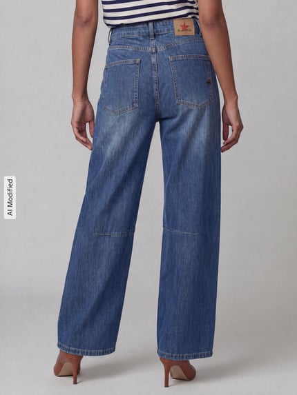 Buena Vista Barrel Jeans aus Baumwoll-Mix Hellblau 5