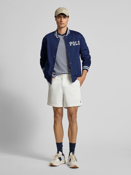 Polo Ralph Lauren College-Jacke mit Label-Stitching und Eingrifftaschen Marine 1