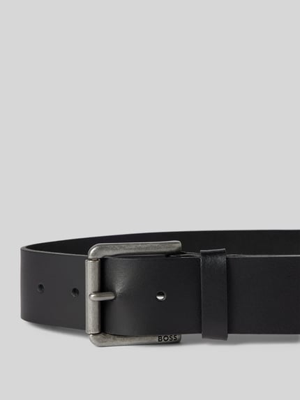 BOSS Leren riem met doornsluiting, model 'Joris' Zwart - 2