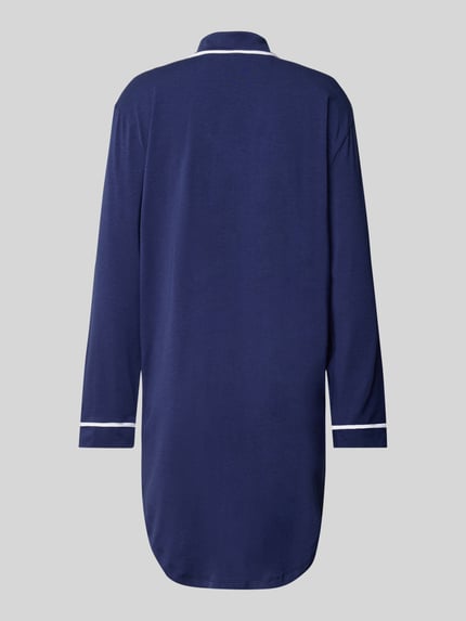 Polo Ralph Lauren Nachthemd met logostitching en borstzak Donkerblauw - 3