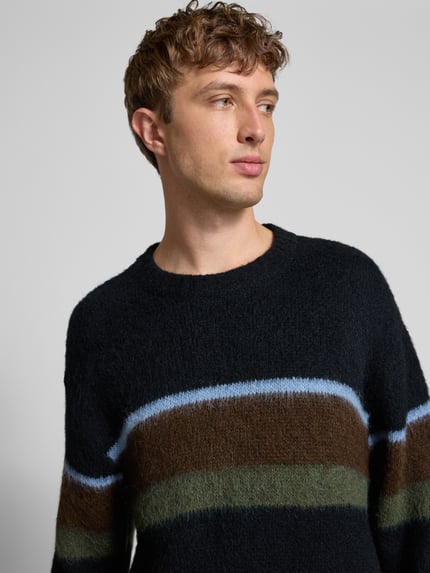 Carhartt Work In Progress Gebreide pullover met ribboorden Donkerbruin - 3