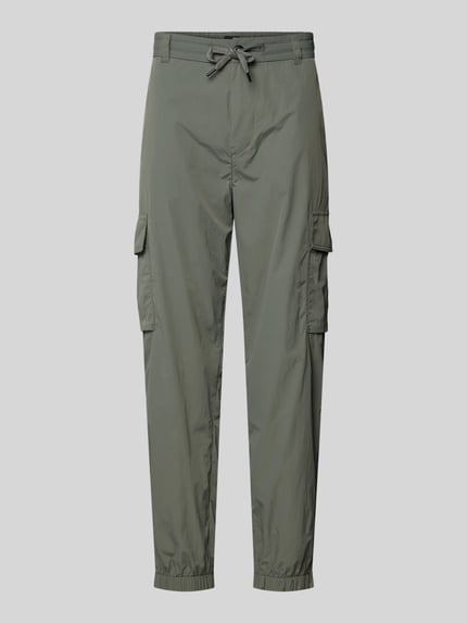 BOSS Orange Spodnie cargo o kroju relaxed fit z tunelem Model 'STRACKY' Khaki 2
