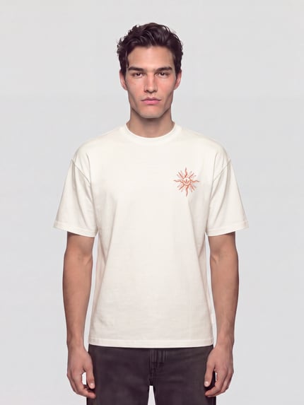 adidas Originals T-Shirt aus Leinen mit Rückenprint Offwhite 4