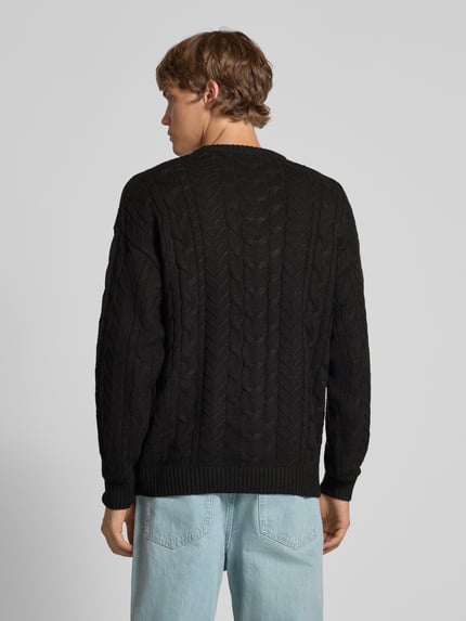 ONLY & SONS Regular Fit Strickpullover aus Baumwoll-Mix Modell 'MACK' Black 5