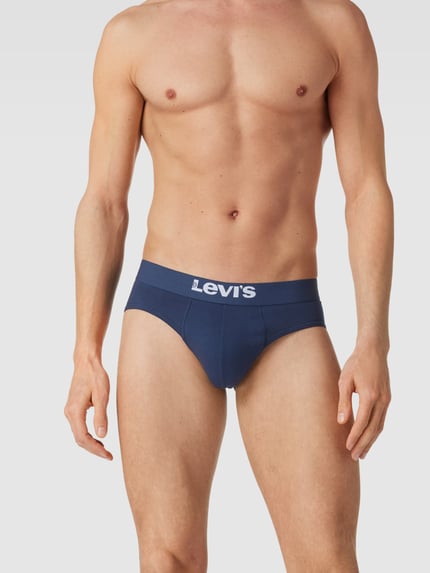 Levi's® Slip mit Label-Detail Modell 'SOLID BASIC' Dunkelblau 1