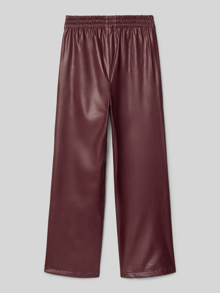 s.Oliver RED LABEL Weite Hose in Kunstleder-Optik Bordeaux 3
