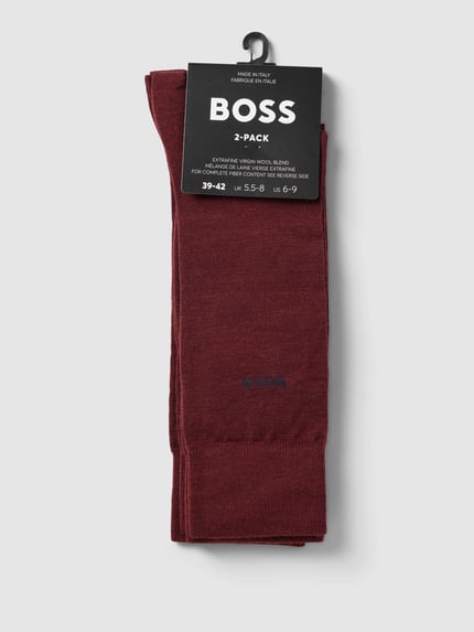 BOSS Sokken van een mix van katoen en wol in een set van 2 Donkerrood - 3