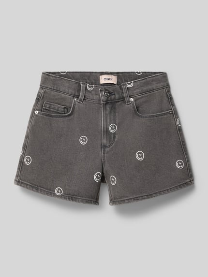 ONLY regular fit korte jeans van katoenmix model 'BLAIR' Lichtgrijs gemêleerd - 1