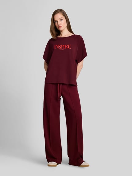 Tom Tailor Loose Fit Sweatshirt aus Modal-Mix  Bordeaux 1