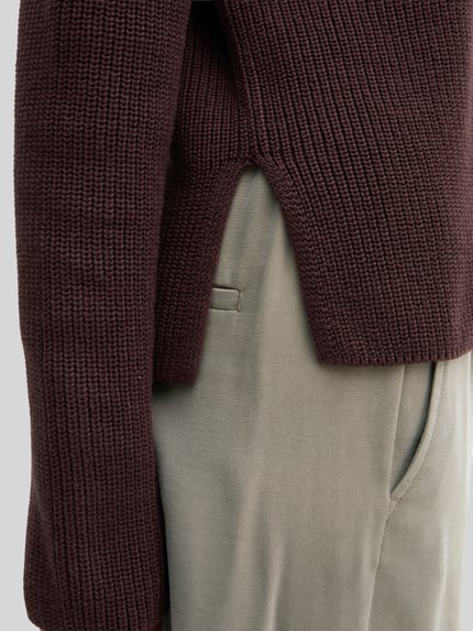 Marc O'Polo Loose Fit Pullover aus reiner Baumwolle Dunkelrot 3
