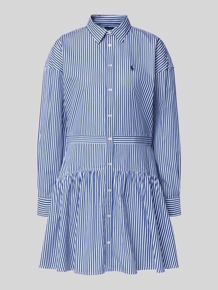 Polo Ralph Lauren Overhemdjurk in minilengte met logostitching Bleu - 2