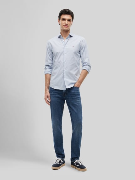 Tommy Hilfiger straight fit jeans van katoenmix Bleu - 1