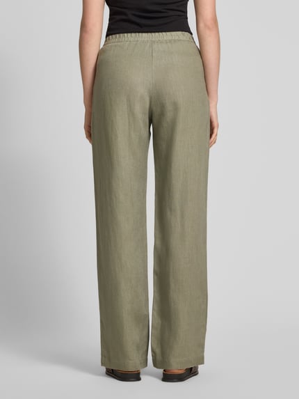 Samsøe Samsøe Stoffen broek met knoopsluiting, model 'SATOVE' Olijfgroen - 5