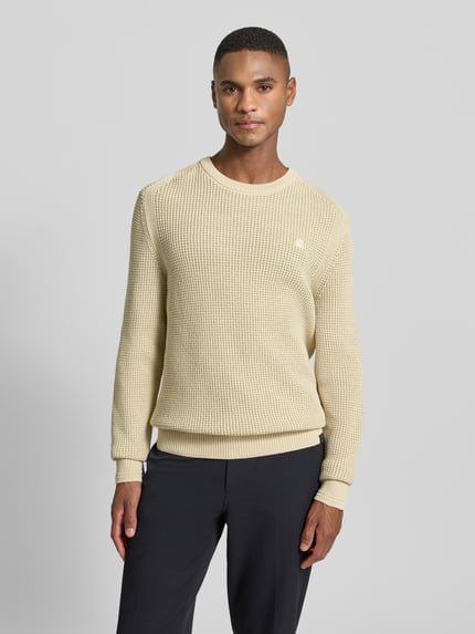 LERROS Regular Fit Pullover in Strick-Optik Beige Melange 4