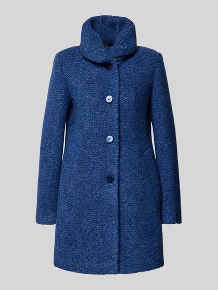 Milo Coats Jack van scheerwolmix met steekzakken, model 'SOFIA' Blauw - 2
