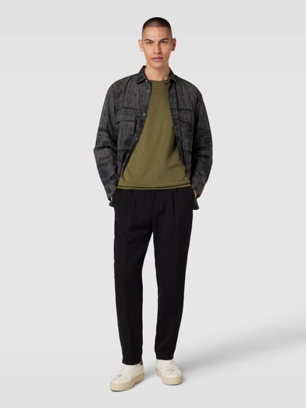 GANT T-shirt van katoen met labeldetail Olijfgroen - 1