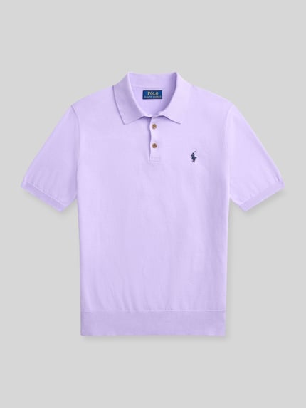 Polo Ralph Lauren Regular Fit Poloshirt aus reiner Baumwolle Violett 2