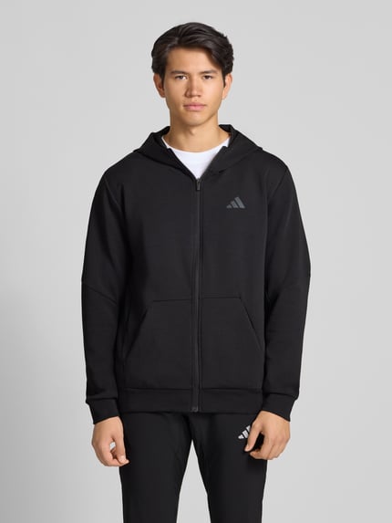 adidas Training Bluza rozpinana o kroju regular fit z nadrukiem z logo model ‘Full’ Czarny 4