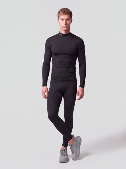 Under Armour Sport-Leggings mit Wärmeschutz Black 1