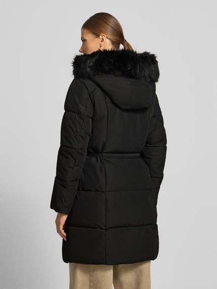 Jake*s Collection Steppmantel mit Kapuze und Taillengürtel Black 5