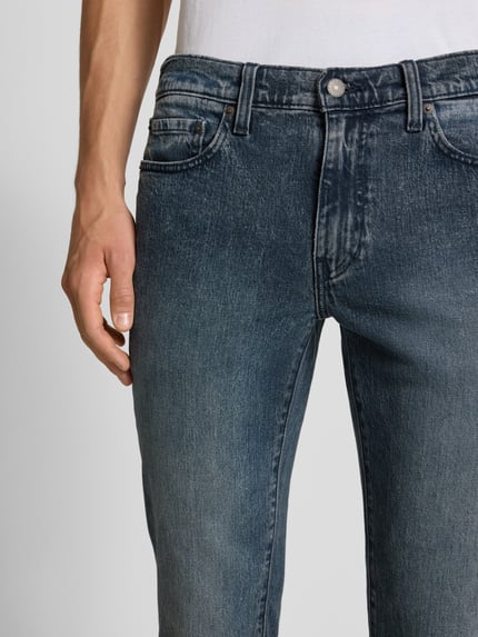 Levi's® Slim fit jeans in used-look, model '511®' Jeansblauw - 3