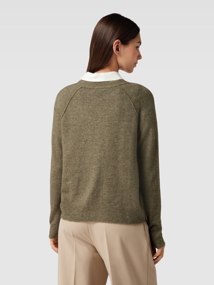 Esprit Strickjacke mit V-Ausschnitt Khaki 5
