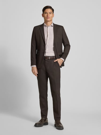 Profuomo Slim Fit Business-Hemd mit Kentkragen Sand 1