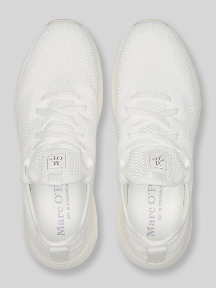 Marc O'Polo Low Top Sneaker mit Logo-Patch Weiss 3