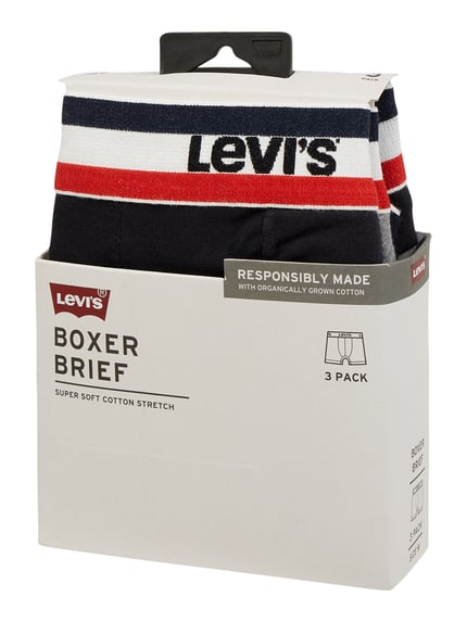 Levi's® Bokserki z domieszką stretchu w 3‑pakiecie Czarny 2
