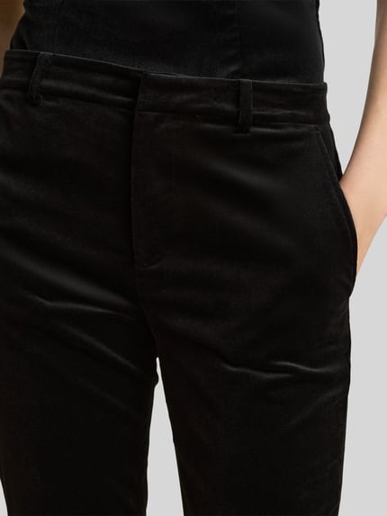 Lauren Ralph Lauren Regular Fit Business-Hose mit Samtstruktur Black 3