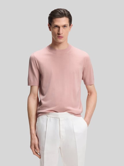 BOSS regular fit pullover van zuivere scheerwol model 'UMAURO' Roze - 4