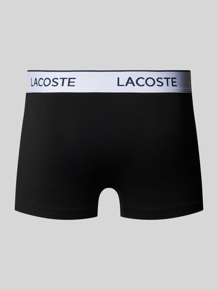 Lacoste Obcisłe bokserki z mieszanka bawełny w zestaw 3 szt. Czarny 3