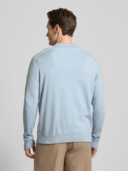 DRYKORN Strickpullover mit V-Ausschnitt Modell 'Numir' Bleu 5