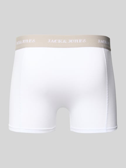JACK & JONES Obcisłe bokserki z mieszanki bawełny w zestawie 3 szt. model ‘Miles’ Czarny 3