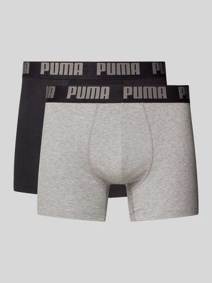 PUMA Trunks met labeldetail in set van 2 Middengrijs - 1