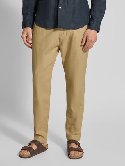 s.Oliver RED LABEL Relaxed Fit Chino Leinen-Baumwoll-Mix Beige 4
