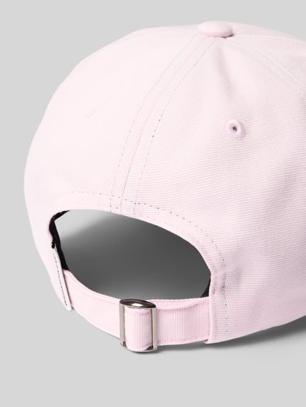 Productfoto, Basecap uit pure katoen model 'YENAAS CHANGEMAKER' van Armedangels, effen roze, gestikt motief, verstelbare riem, luchtgaatjes