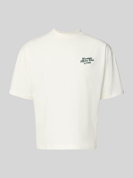T-Shirt mit rückseitigem Print und Stitching Shop The Look MANNEQUINE