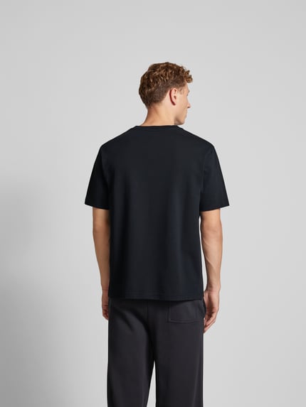 MAISON KITSUNÉ T-Shirt mit geripptem Rundhalsausschnitt Black 5