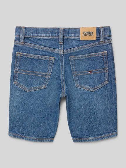 Tommy Hilfiger Kids Korte jeans met logostitching, model 'SCANTON' Blauw - 3