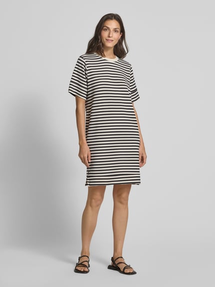 Soyaconcept Knielanges Sweatkleid mit Rundhalsausschnitt Modell 'BARNI' BLACK 1