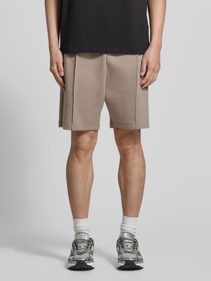HUGO regular fit sweatshorts van katoenmix model 'DIMACSHORT' Lichtbruin - 4