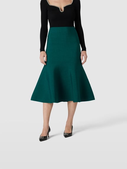 Victoria Beckham Spódnica midi w wyglądzie dzianiny Zielony 4