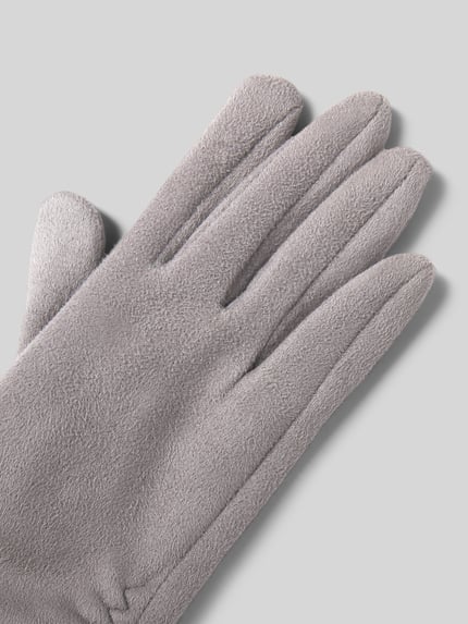 EEM Handschuhe mit Raffungen Mittelgrau Melange 3